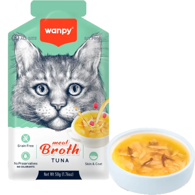 Wanpy Meat Broth Tuna for Cats 50 gm image