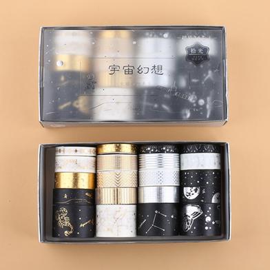 Washi Japanese Paper Tape Gold Foil Masking Tape Decoration Tape 2 Meters for DIY Journals Scrapbooks Gift Wrapping - 20 Pcs Set image