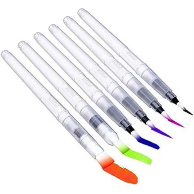 Water Color Brush Pen Set: Ohuhu Set of 6 Watercolor Paint Brushes for  Water Soluble Colored Pencil Watercolor Water-Base Markers Powdered Pigment