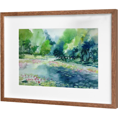 Water Lily Watercolor - (27x20)inches image