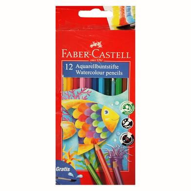 Faber Castell Aquarellbuntstifte Watercolour Pencil Long (12 Colours) image