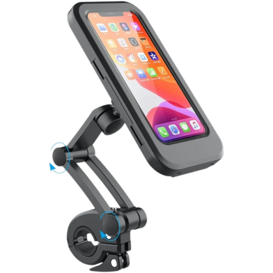 Waterproof TPU Touch Screen 360° Universal Adjustable Motorcycle Phone Mount Holder For Motorcycle And Bicycle image