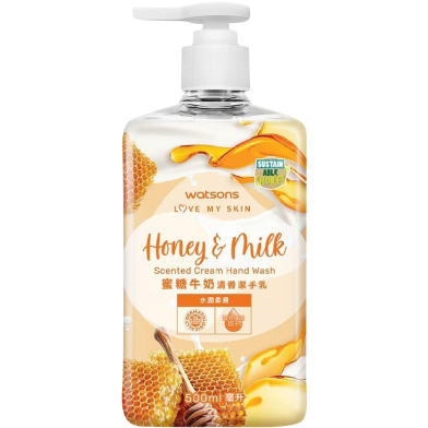 Watsons Honey And Milk Cream Hand Wash Pump 500 ML Thailand image