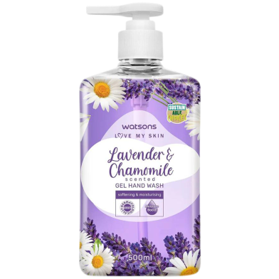 Watsons Lavender And Chamomile Gel Hand Wahs Pump 500 ML image