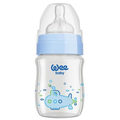 Wee Baby Classic Wide Neck Heat Resistant Glass Bottle - 120 ml (0-6Months) image