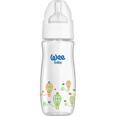 Wee Baby Classic Wide Neck Heat Resistant Glass Bottle - 280 ml image