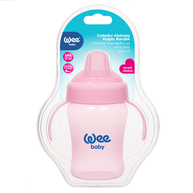 Wee Baby Colorful Non-Spill Cup with Grip- 240 ml image