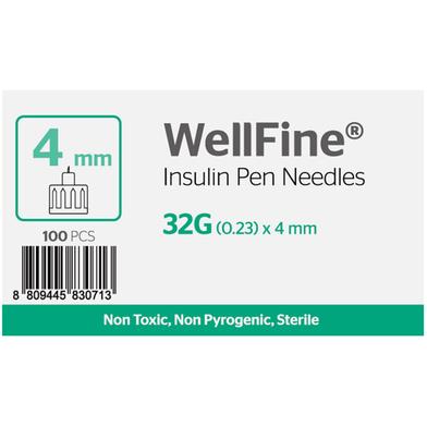 Welfine Insulin Pen Needle, 32Gx4mm. 100/box image