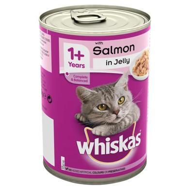 Whiskas Adult Can in Jelly with Salmon - 390gm image