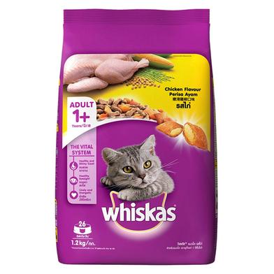 Whiskas Adult Chicken Flavour Dry Cat Food 1.2kg image