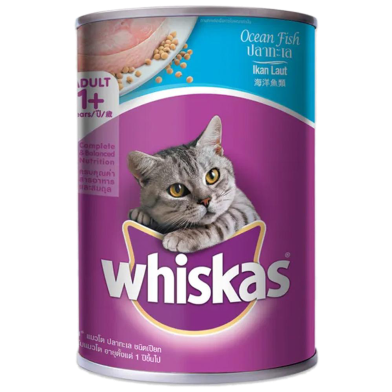 Whiskas Cat Food Ocean Fish Flavour - 400gm image