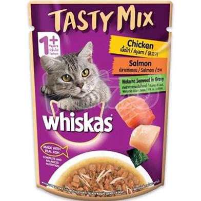 Whiskas Cat Food Tasty Mix Chicken Salmon- 70gm image