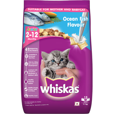 Whiskas Junior Dry Cat Food Ocean Fish 1.1 kg image