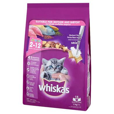 Whiskas Junior Mackerel Flavour 2-12 Months Kitten Food 1.1 Kg image