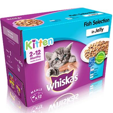 Whiskas Kitten Fish Selection in Jelly - 12Pack image
