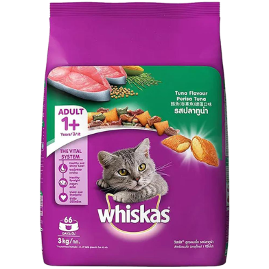 Whiskas Tuna Flavor Cat Food - 3kg image