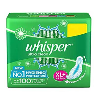 Whisper Ultra Clean Wings Sanitary Pads for Women- (XL Plus 44 Napkins) -  WH0194 : Whisper