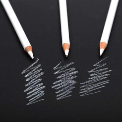 White Charcoal Pencil Set of 2 pencils White Charcoal image
