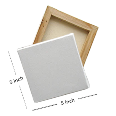 White Mini Canvas 5x5 inch - 1 Pcs image