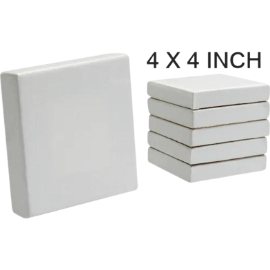 White Premium Canvas 4x4 Inch - 4 Pcs image