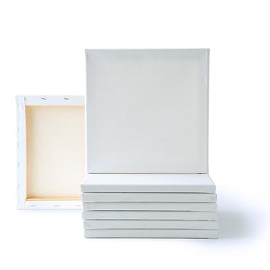 White Premium Canvas 6x6 inch Pack Of 3 Pcs image