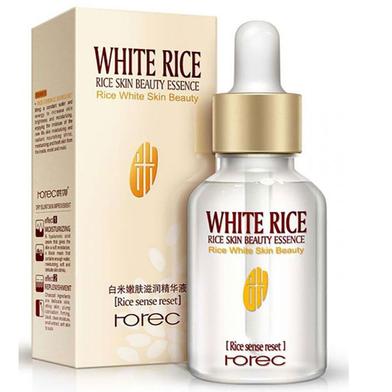 White Rice Serum Reduces Wrinkles and Lighten Dark Spots Pore Minimizer Anti- Aging Face Moisturizer Skin Lightening-15ml image