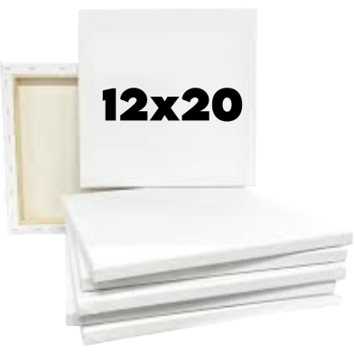 White canvas 12x20 Inch 2 Pcs image