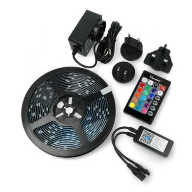 Wifi Plus Bluetooth RGB LED Strip Light - Work With Alexa Google Home Dance With Music 16 Feet Sonoff L2 image