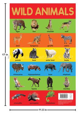 Wild Animals Chart Early Learning Educational Chart For Kids image
