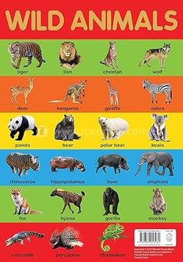 Wild Animals Chart Early Learning Educational Chart For Kids