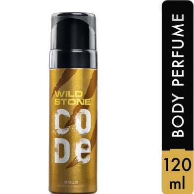 Wild Stone - Code Gold No Gas Body Perfume For Men, Long Lasting Strong Masculine Aroma Fragrance - 120ml image