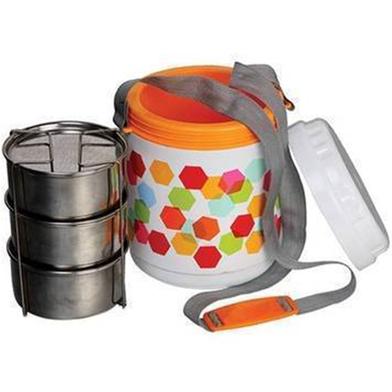 Winner 3 Layer Stelo Tiffin Carrier With Belt image