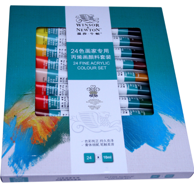Winsor and Newton Acrylic Colour 24 Shades,10 ml image