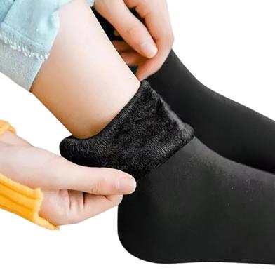 Winter Warmer Women Thicken Wool Cashmere Snow Socks ,Seamless Velvet Boots Floor Sleeping Socks image