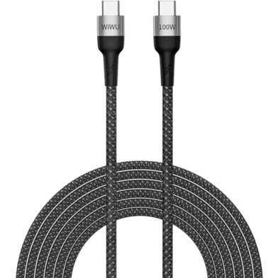 Wiwu F15 100W Cyclone USB-C to USB-C PD Cable 1.5M- Black image