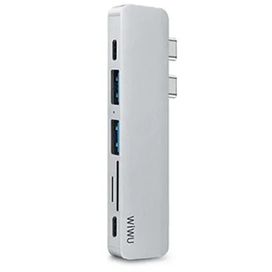 Wiwu T8 7-in-1 USB 3.0 Type-C Hub- Gray image