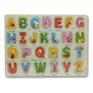Wooden Alphabet Puzzle Board image
