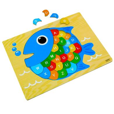 Wooden Alphabet Puzzle - Fish image