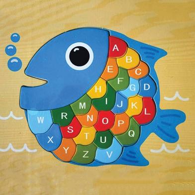 Wooden Alphabet Puzzle - Fish image