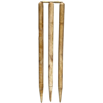 Wooden Cricket Stumps 1 Set Wooden Color image