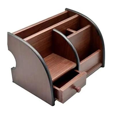 Wooden Desk Organizer Pen Stand-Mobile Holder image