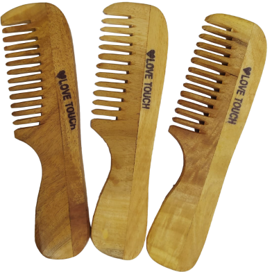 Wooden Hair Combs Handle Shape -1pcs image