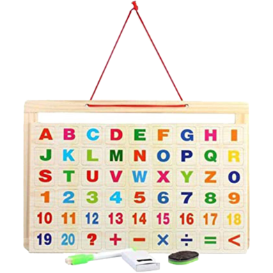 Wooden Magnetic White Board And Black Slate image