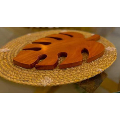 Wooden Monstera Leaf Tray image