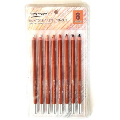Worison Skin Tone Pastel Pencils, 8 Colours image