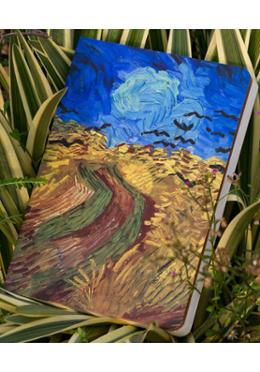Work Size Wheatfield with Crows Notebook image