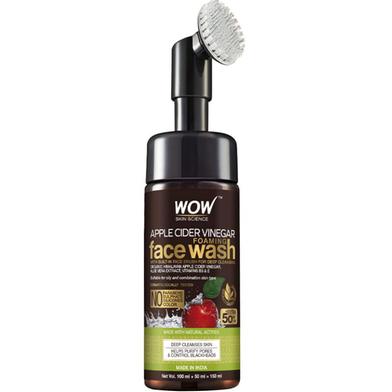 Wow Skin Science Apple Cider Vinegar Facewash W/ Brush 150 ml image