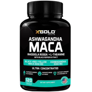 X Gold Health Ashwagandha Maca 120 Capsules image