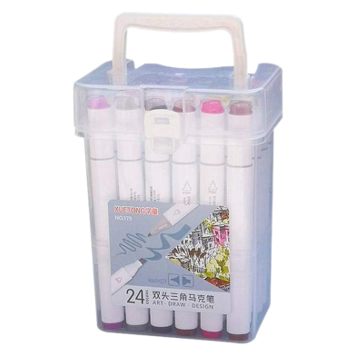 Xuetong 24 Colors Dual Tip Art Marker Set image