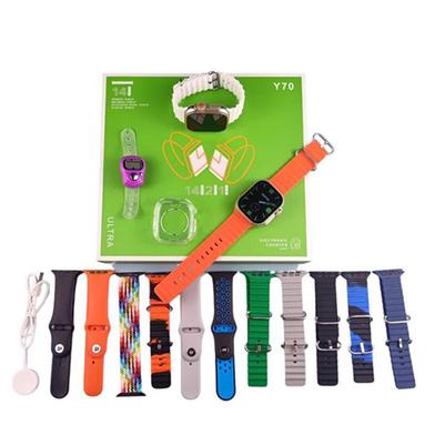 Y70 Ultra Couple Smartwatch With 13 Straps Plus Digital Tazbi image